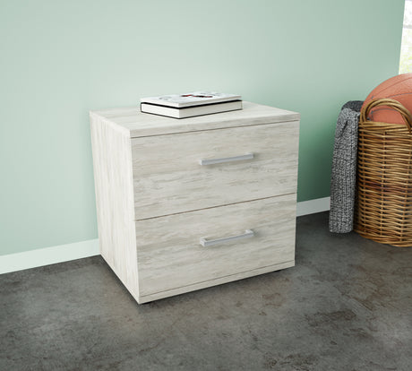 Kit comodino 2 cassetti 48x36x41 cm bianco ven.k083