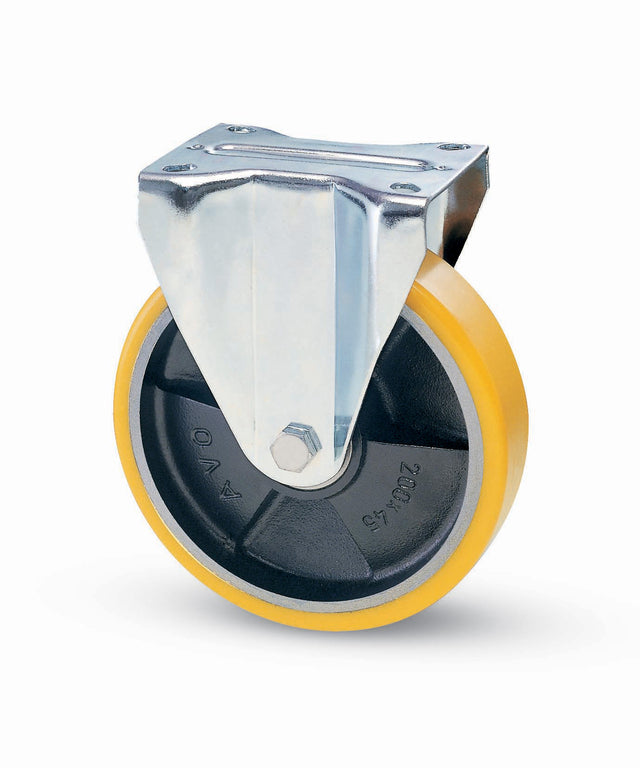 Ruota poliuretano d 200x40 mm 22/a piastra fissa