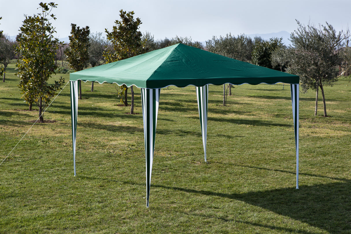 Gazebo in acciaio e poliestere 200x200 cm verde