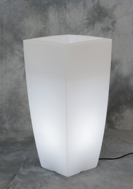 Vaso home light quadro 33x33x70 cm ghiaccio bia