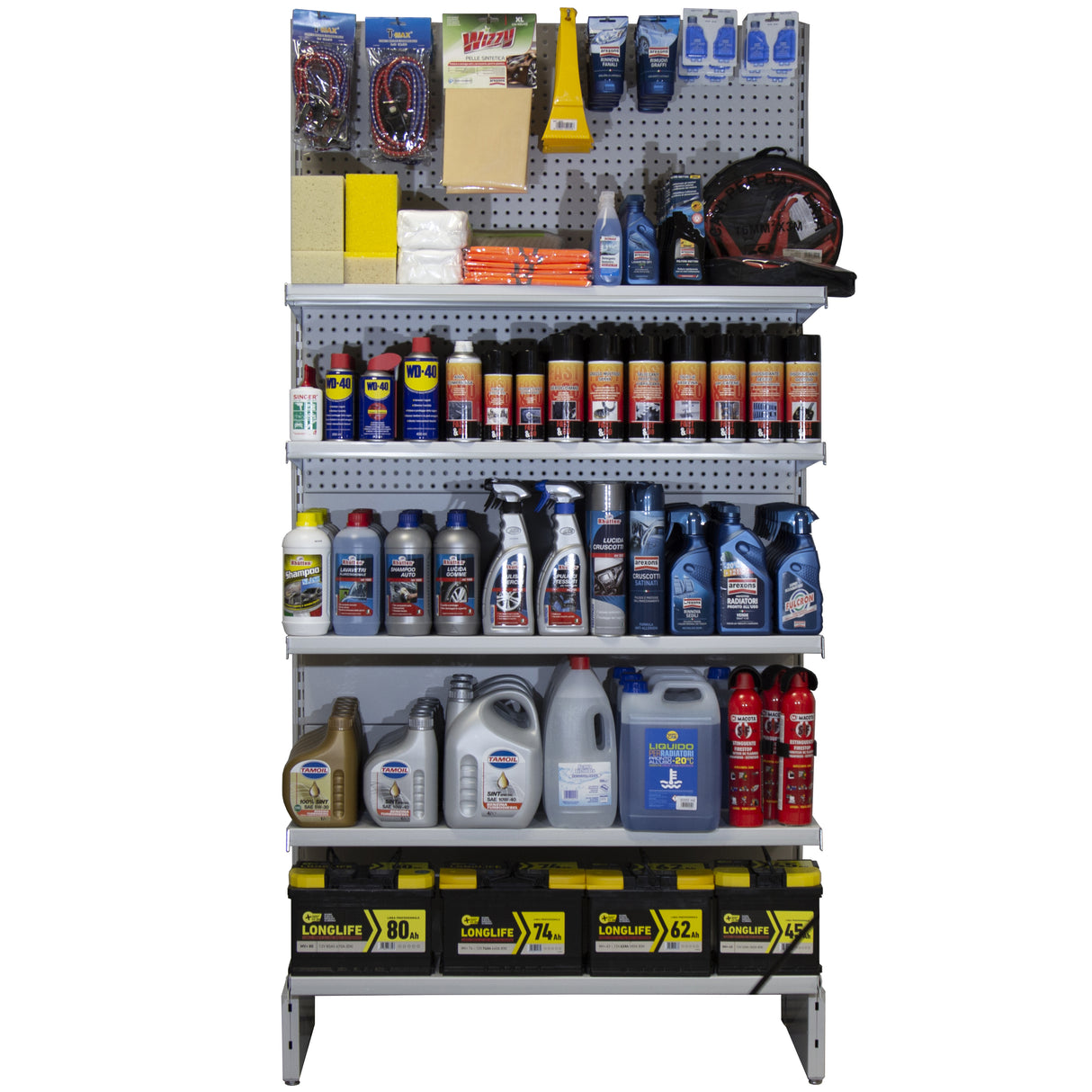 Scaffale a parete 100x40x205h acc.auto panna