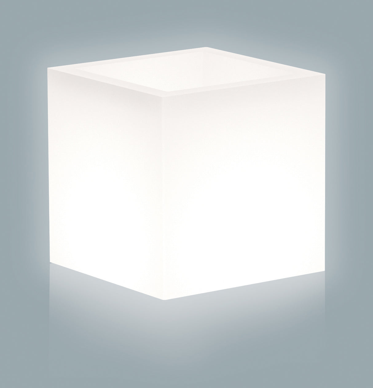 Vaso home light cube 40x40xh41 cm bianco