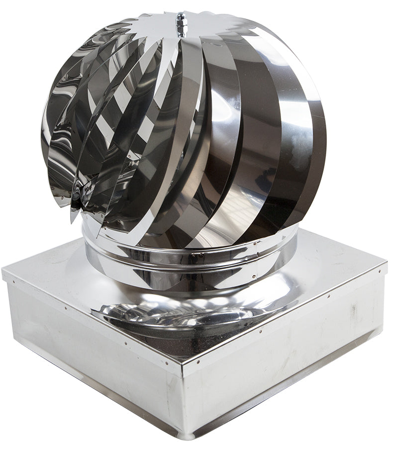 Fumaiolo turbo inox aisi 304 c/cuscinetti 40x40 cm