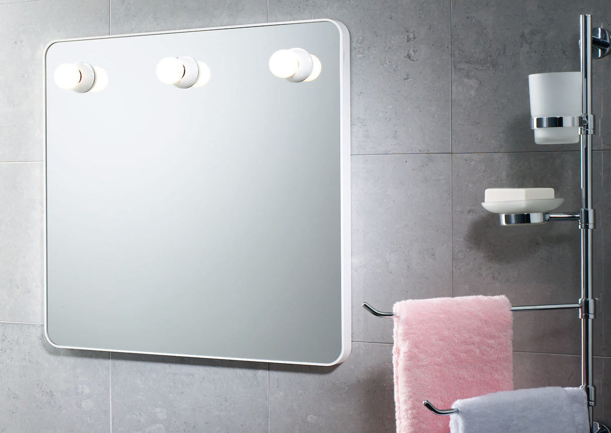 Gedy art.6005 specchio c/luci 55x55 bianco