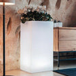 Vaso home light cube top 40x40xh80 cm bianco