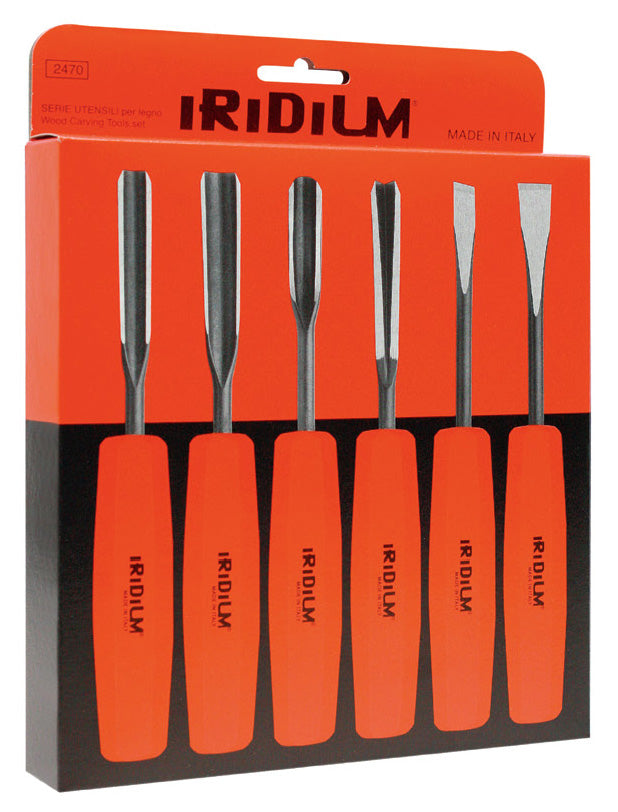 Set 6 sgorbie cromo vanadio per legno iridium