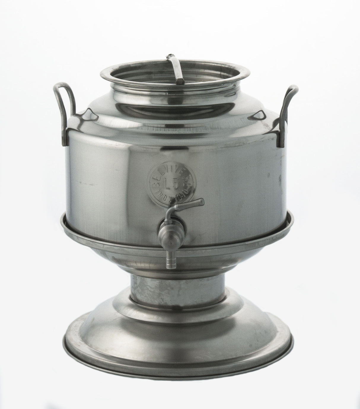 Contenitore acciaio inox per olio 5 l con base