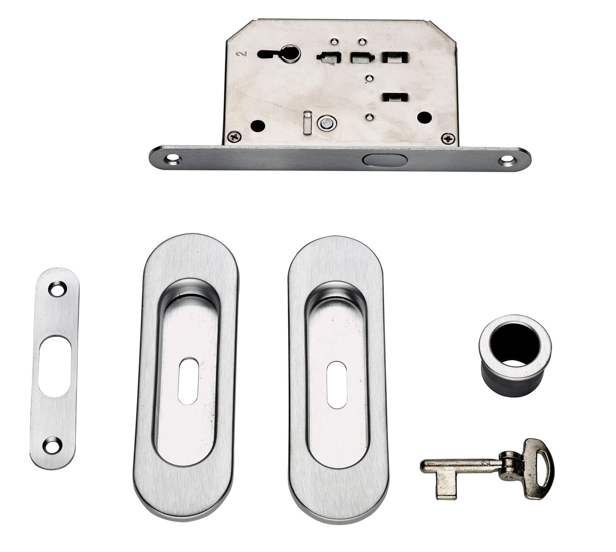 Kit porta scorr nicchia ovale e chiave oro-luc