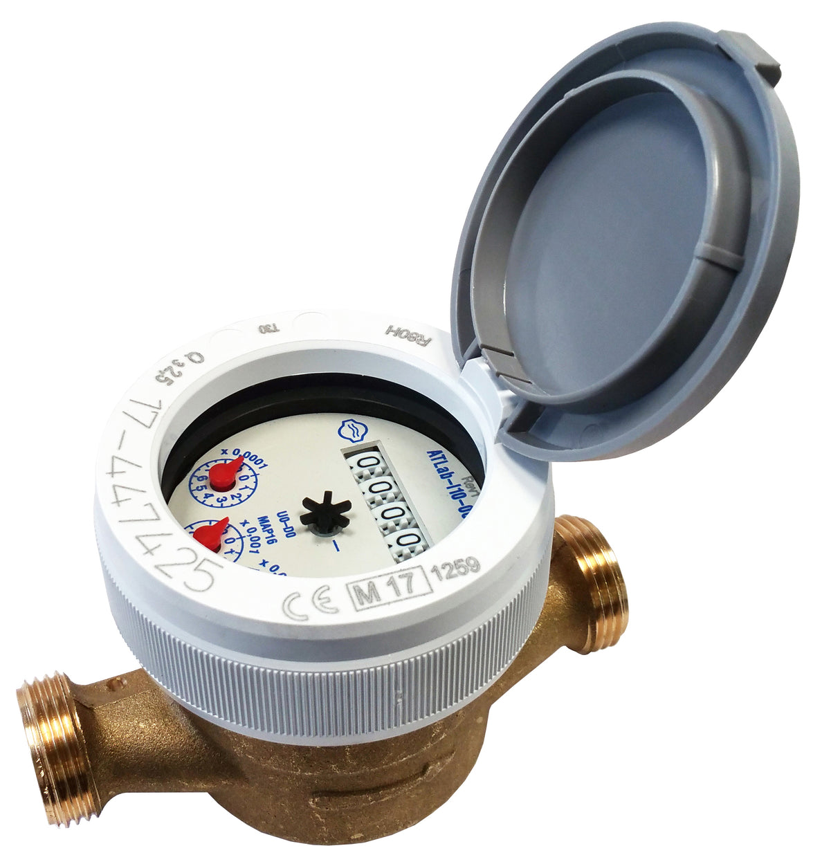 Contatore per acqua quadrante bagn 1/2 c/rac