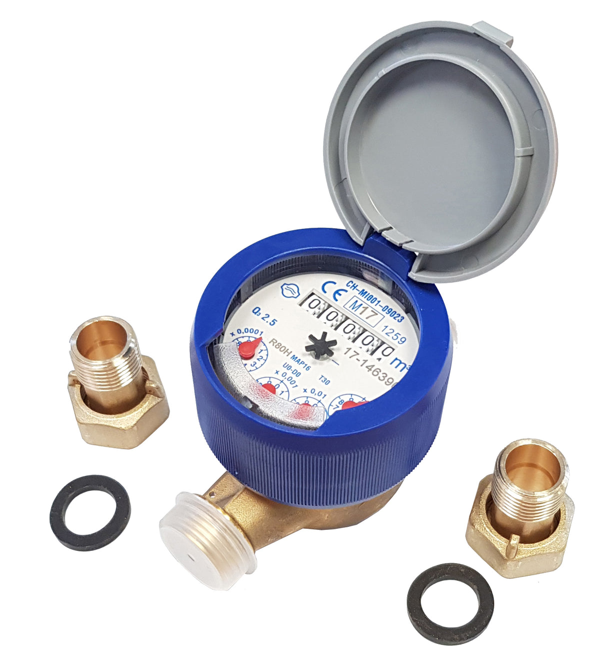 Contatore per acqua quadrante asciut 1/2 c/rac