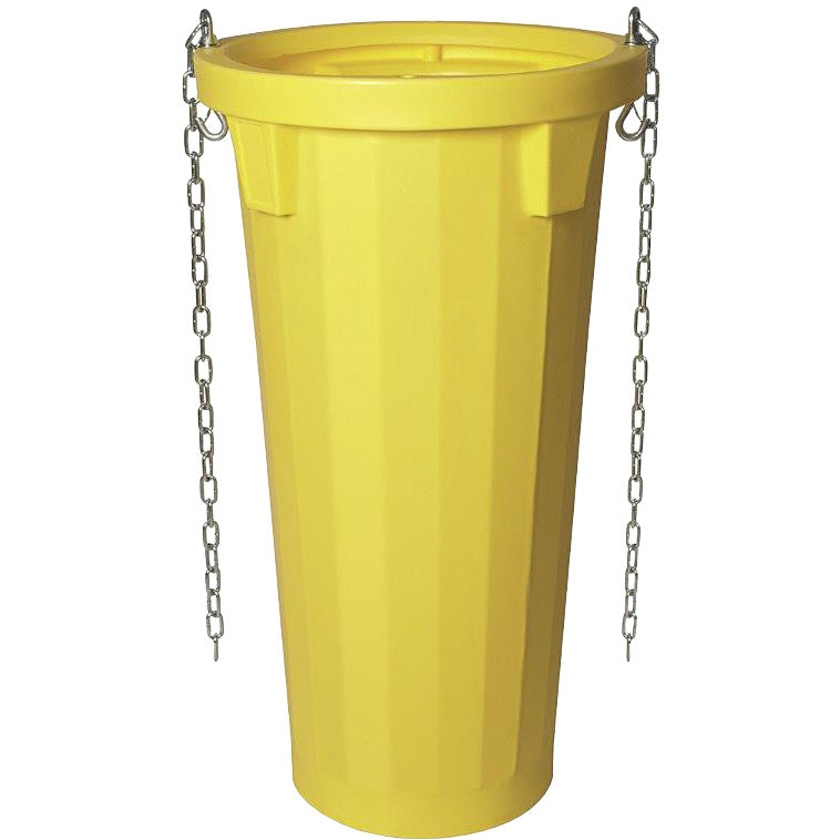 Scarica detriti giallo con catene