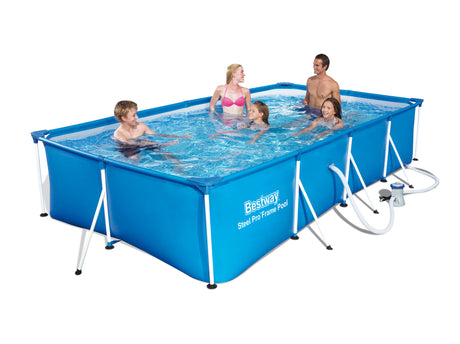 Piscina c/telaio e pompa 400x211xh81 cm 56424