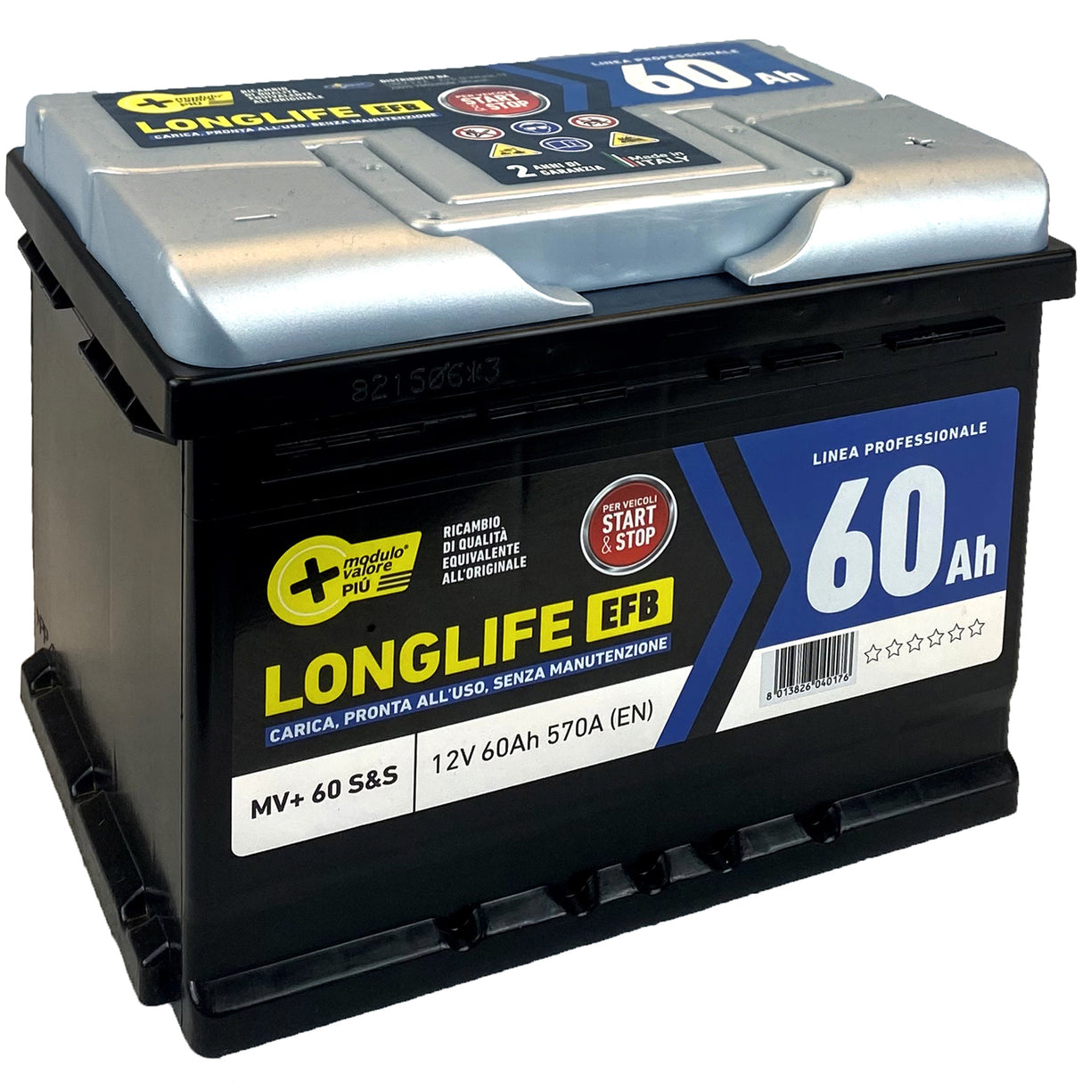 Batteria mv startstop 60ah 570a tecnologia efb