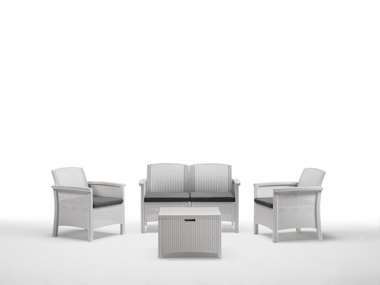Salotto resina venezia 4 pz bianco