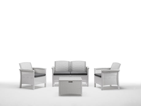 Salotto resina venezia 4 pz bianco