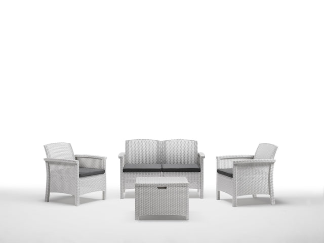 Salotto resina venezia 4 pz bianco