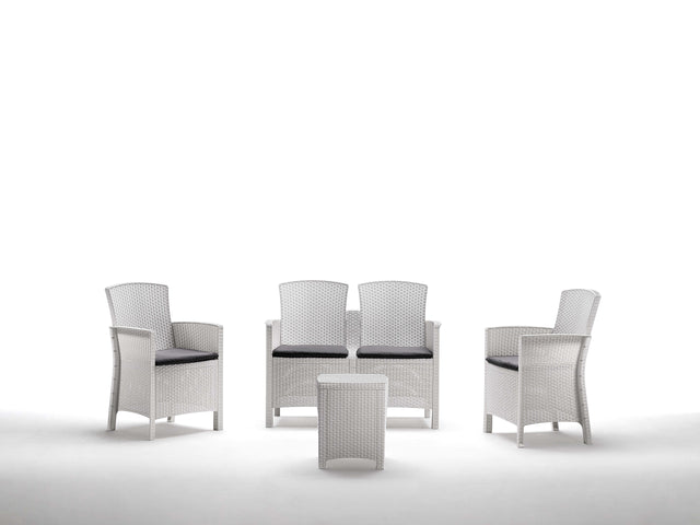 Salotto resina lido 4 pz bianco