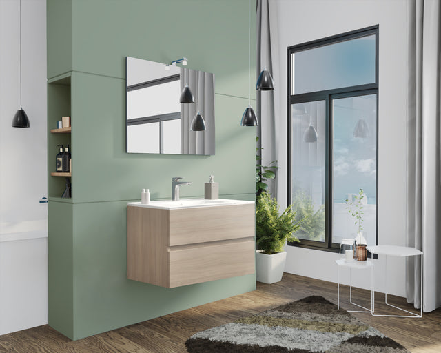Mobile bagno new splash  80 sosp. rovere grigio