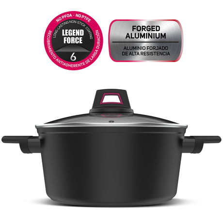 Pentola taurus kck4028 d 28 cm con coperchio