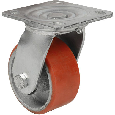 Ruota poliuretano d 150x50 mm piastra girev exp