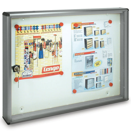 Bacheca fondo magnetico alubox bc2 55x5x40 arg