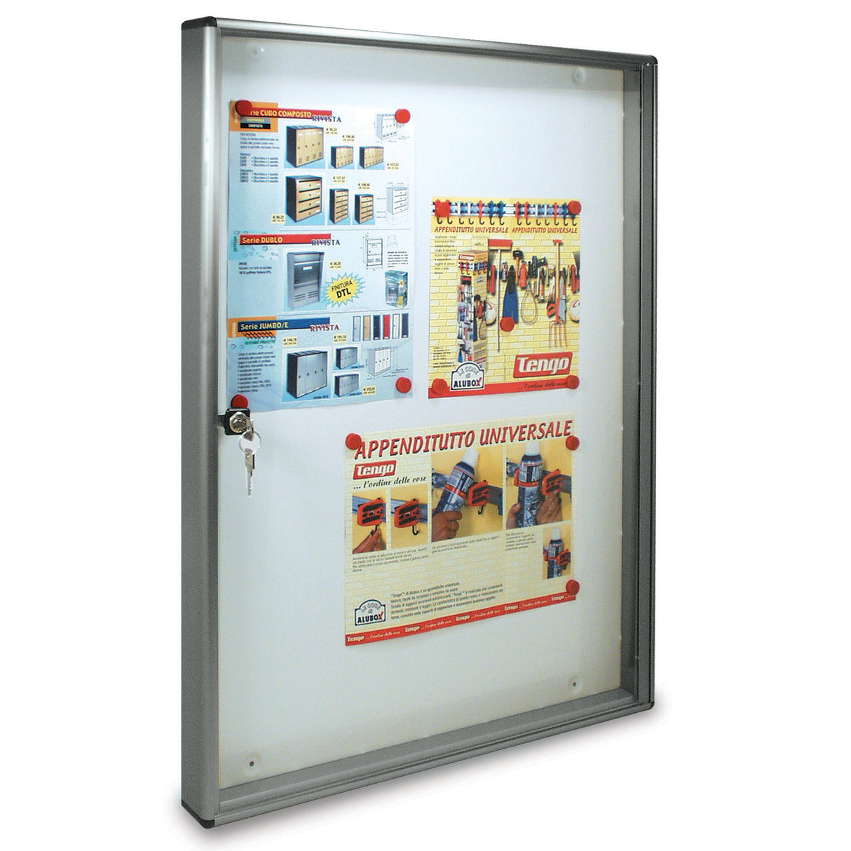 Bacheca fondo magnetico alubox bc5 55x5x73 arg