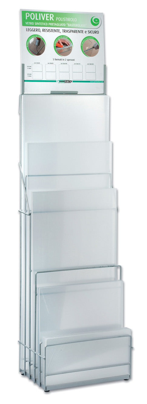 Espositore vuoto per vetro sintetico