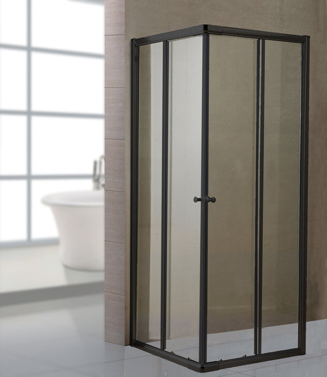 Box doccia cristallo trasp. 6 mm 70x 90 nero opaco