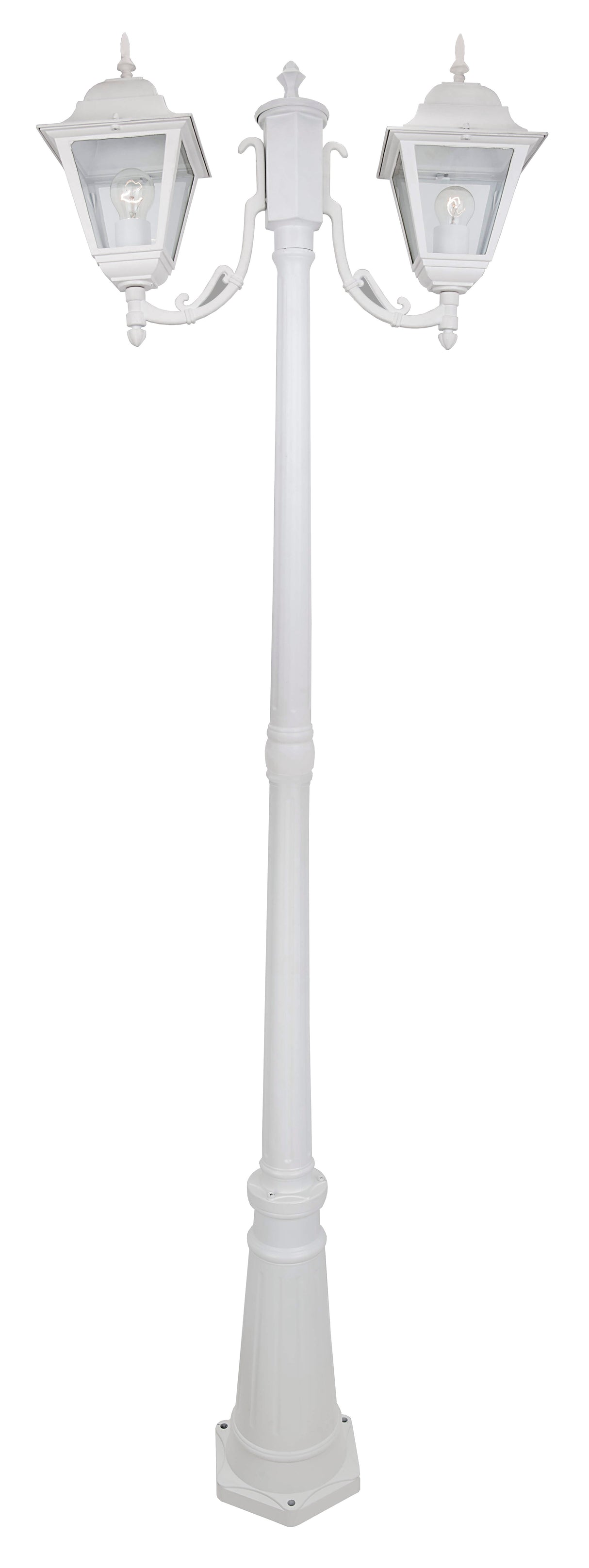 Lampione new york h 200 cm 2 luci bianco