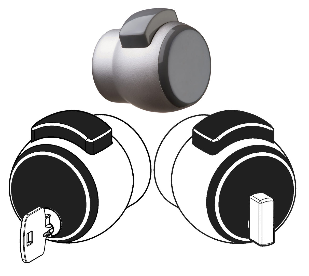 Meroni pomolo premiapri 13na argento grigio