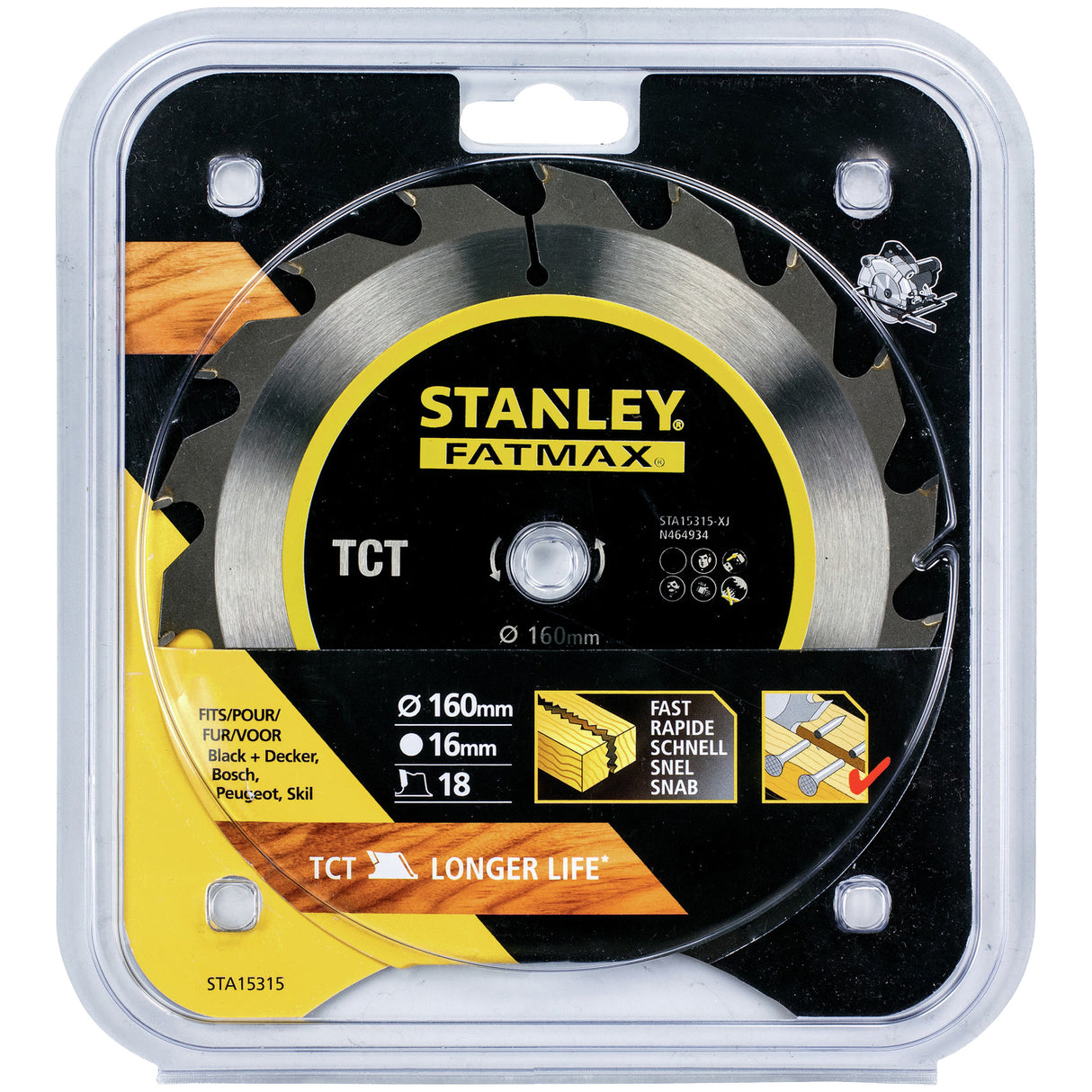 Piranha stanley sta15315 (x15315) lama circolare hi-tech tct mm.160