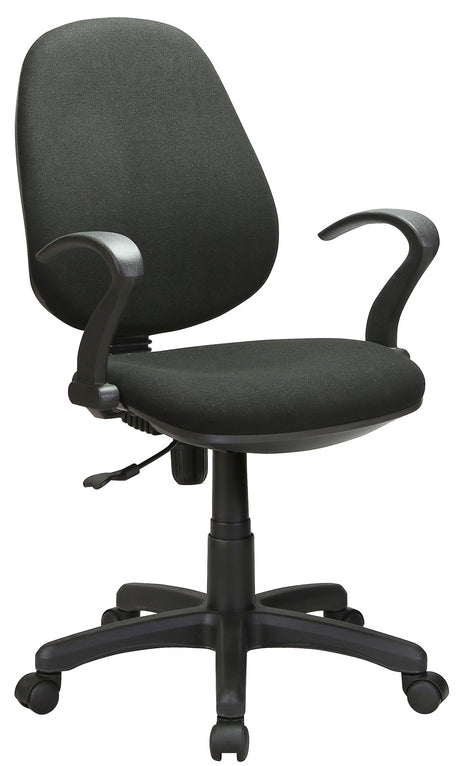 Poltrona a gas con braccioli office nero