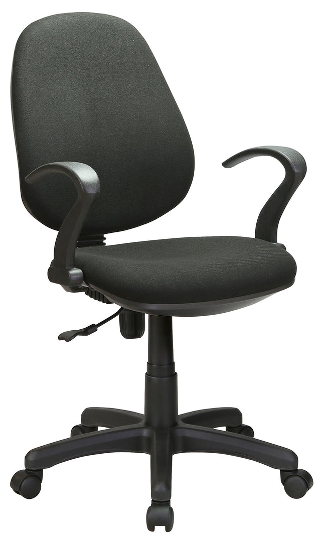 Poltrona a gas con braccioli office nero