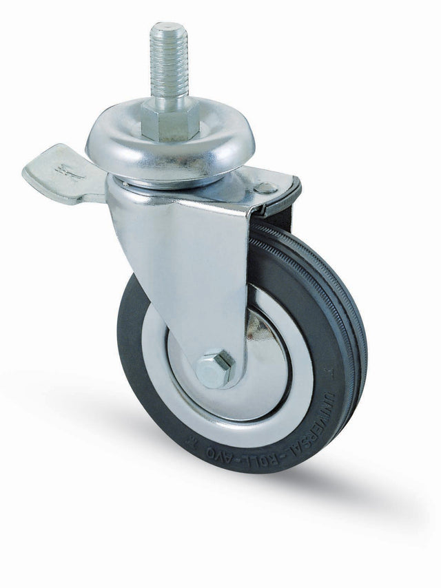 Ruota carrello d 100 mm 155/bis-b perno 14ma freno