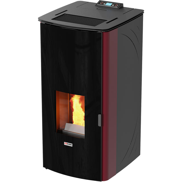 Stufa pellet 17 kw king 17dd idro bordeaux