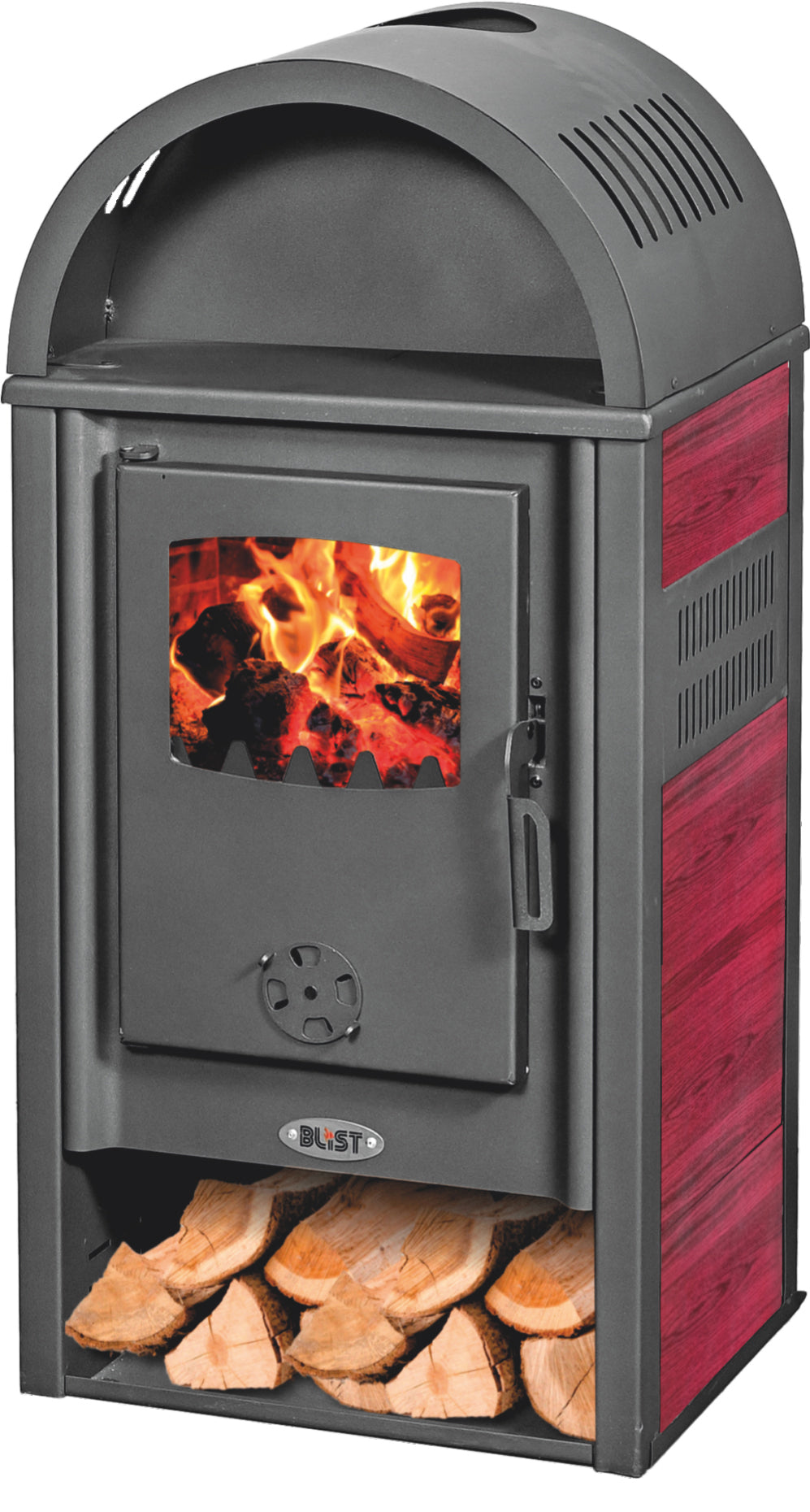 Stufa legna 8 kw vienna bordeaux