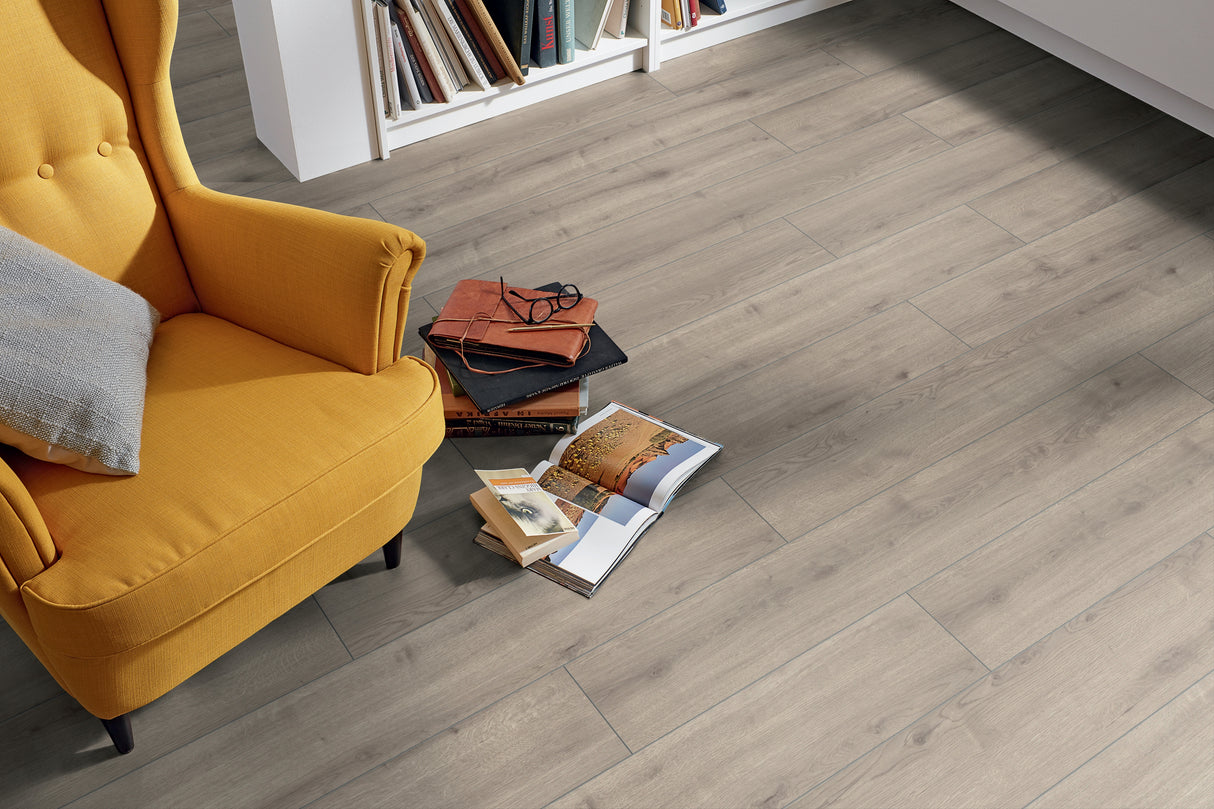 Parquet laminato 8 mm idrofugo rov. argento 2,13 mq