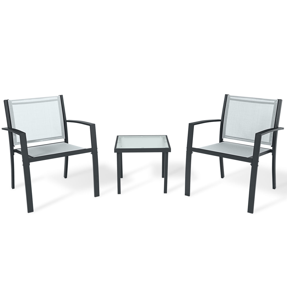 Salotto havana 3 pz acciaio grigio