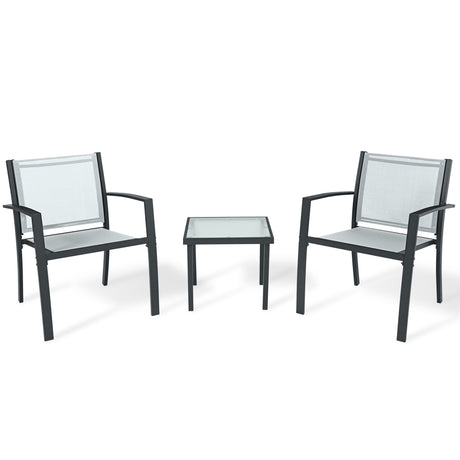 Salotto havana 3 pz acciaio grigio