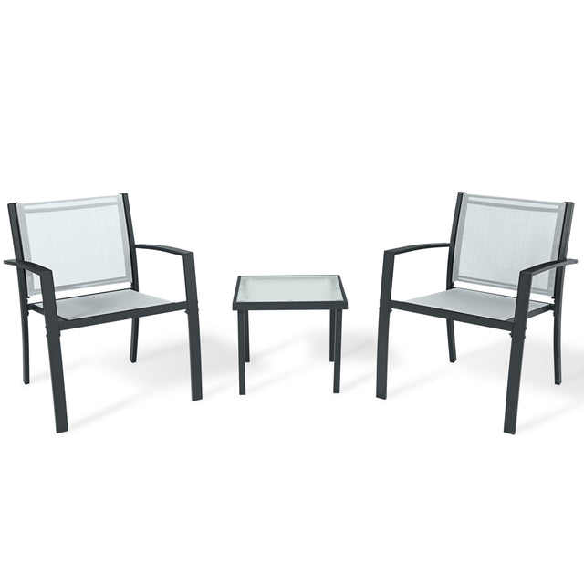 Salotto havana 3 pz acciaio grigio