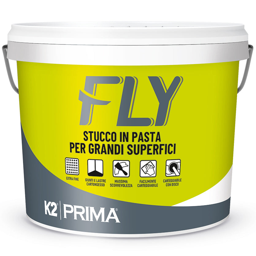 Stucco in pasta per grandi superfici k2 fly 18 kg