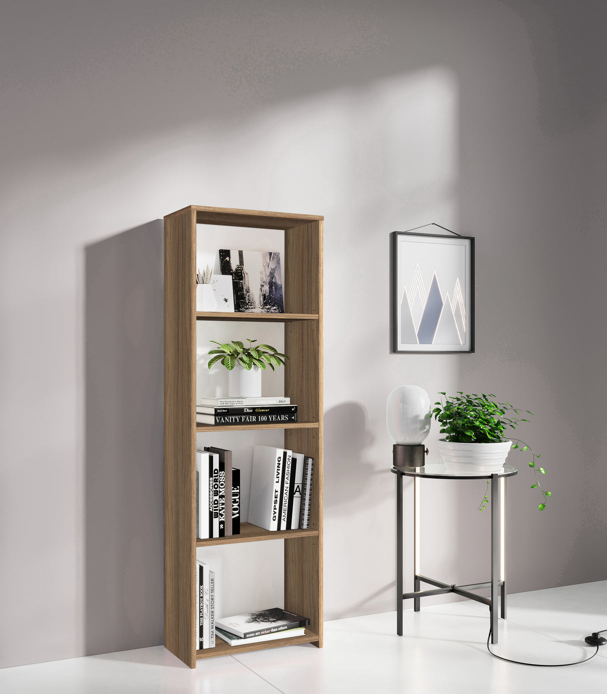 Kit libreria 3 ripiani 45x25xh138 cm rovere barly