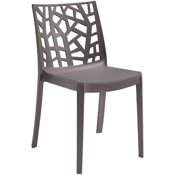 Sedia resina matrix tortora