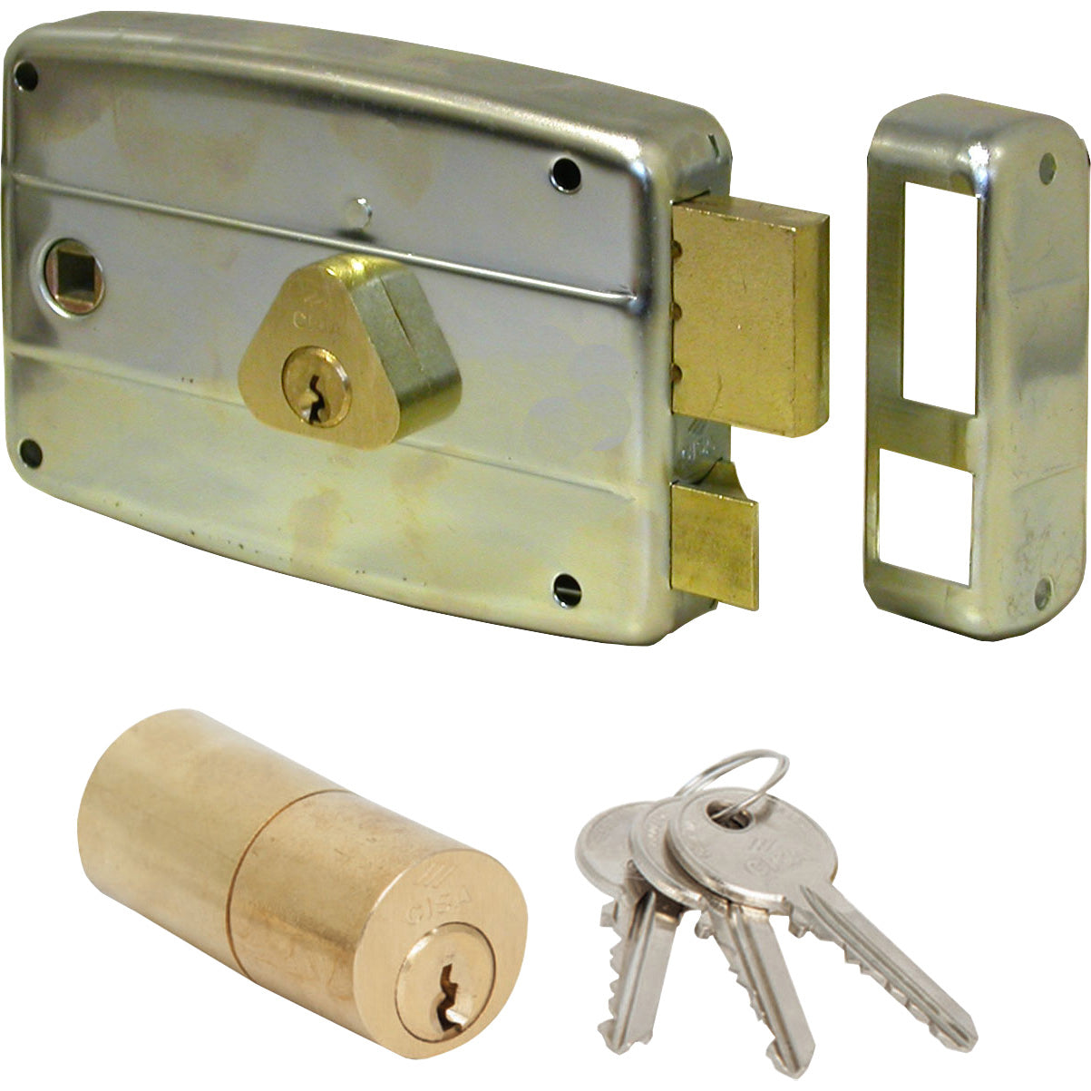 Cisa 50571 60 mm dx serratura appl. ferro quadro man.