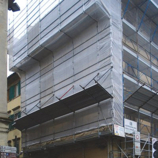 Rete per ponteggi con asole 1,8x25 m bianco