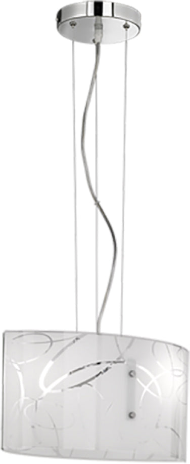 Lampada sospensione spirelli decoro cerchi e27 40 cm