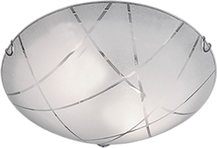 Plafoniera sandrina graniglia righe trasp. d.40