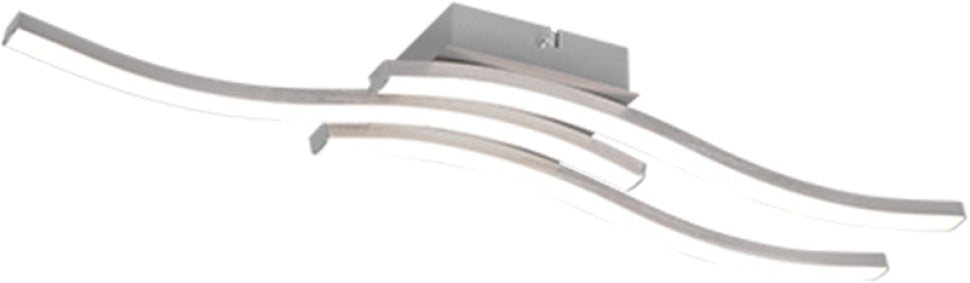 Plafoniera led route acciaio satin. 3 luci x 5w 4000k
