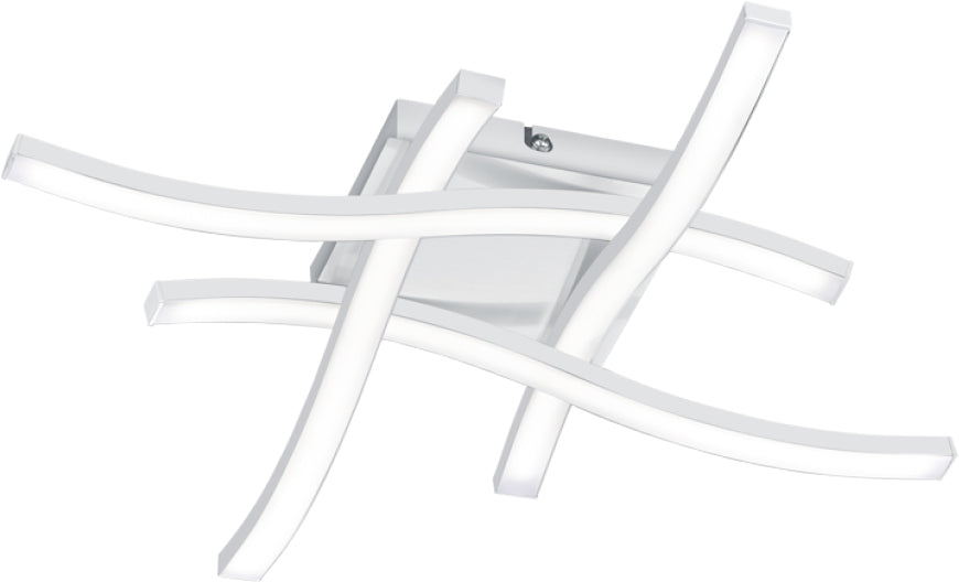 Plafoniera led route bianco 4 luci x 5w 4000k