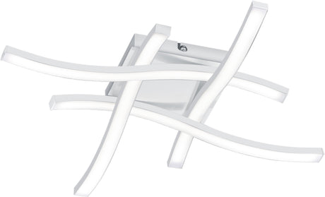 Plafoniera led route bianco 4 luci x 5w 4000k